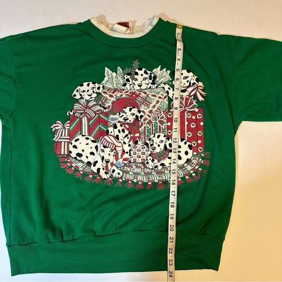 Vtg 90s Nutcracker Dalmatian Christmas sweatshirt - Picture 6 of 7